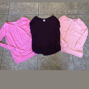 Victoria's Secret PINK Long Sleeve Tee Lot of 3